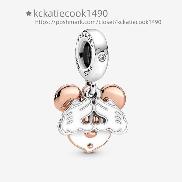 Pandora Disney Mickey Mouse Double Dangle Charm - Picture 1 of 6